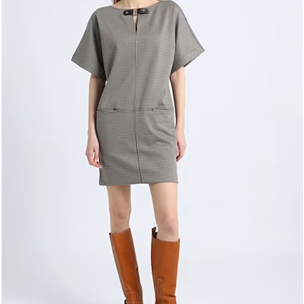 LAUREN RALPH LAUREN BUCKLE-TRIM JACQUARD SHIFT DRESS Short dresses size 8